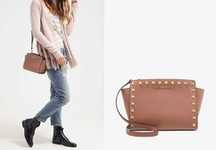 Michael Kors "Selma" Medium Dusty Pink torba listonoszka jak nowa!