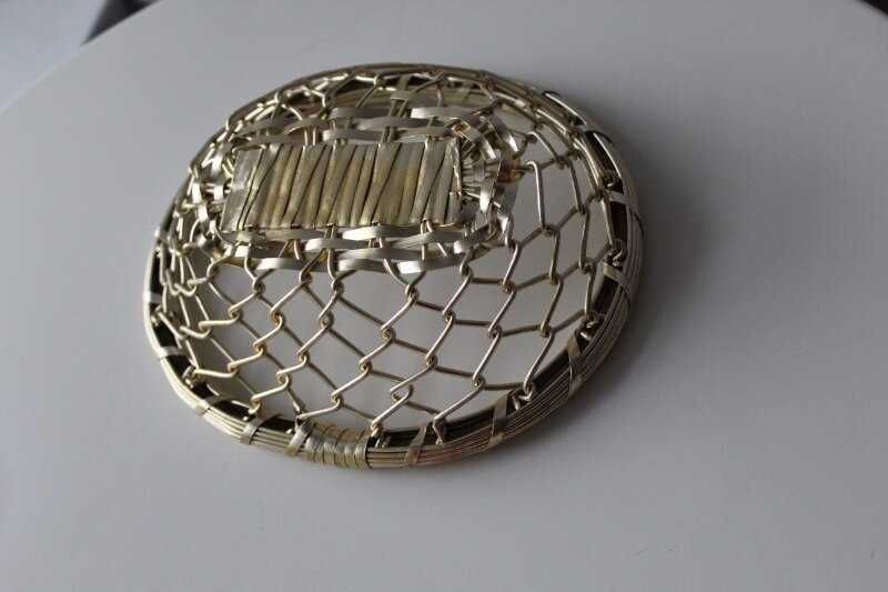 Корзинка, хлебница, латунь, бронза, Германия