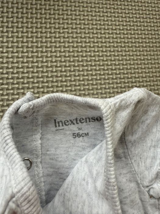 Body/romper Inextenso 56 cm – szare z rybką