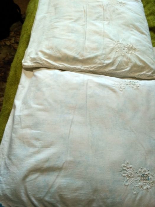 2 подушки наволочки ссср советские белые с розами ришелье вышивка