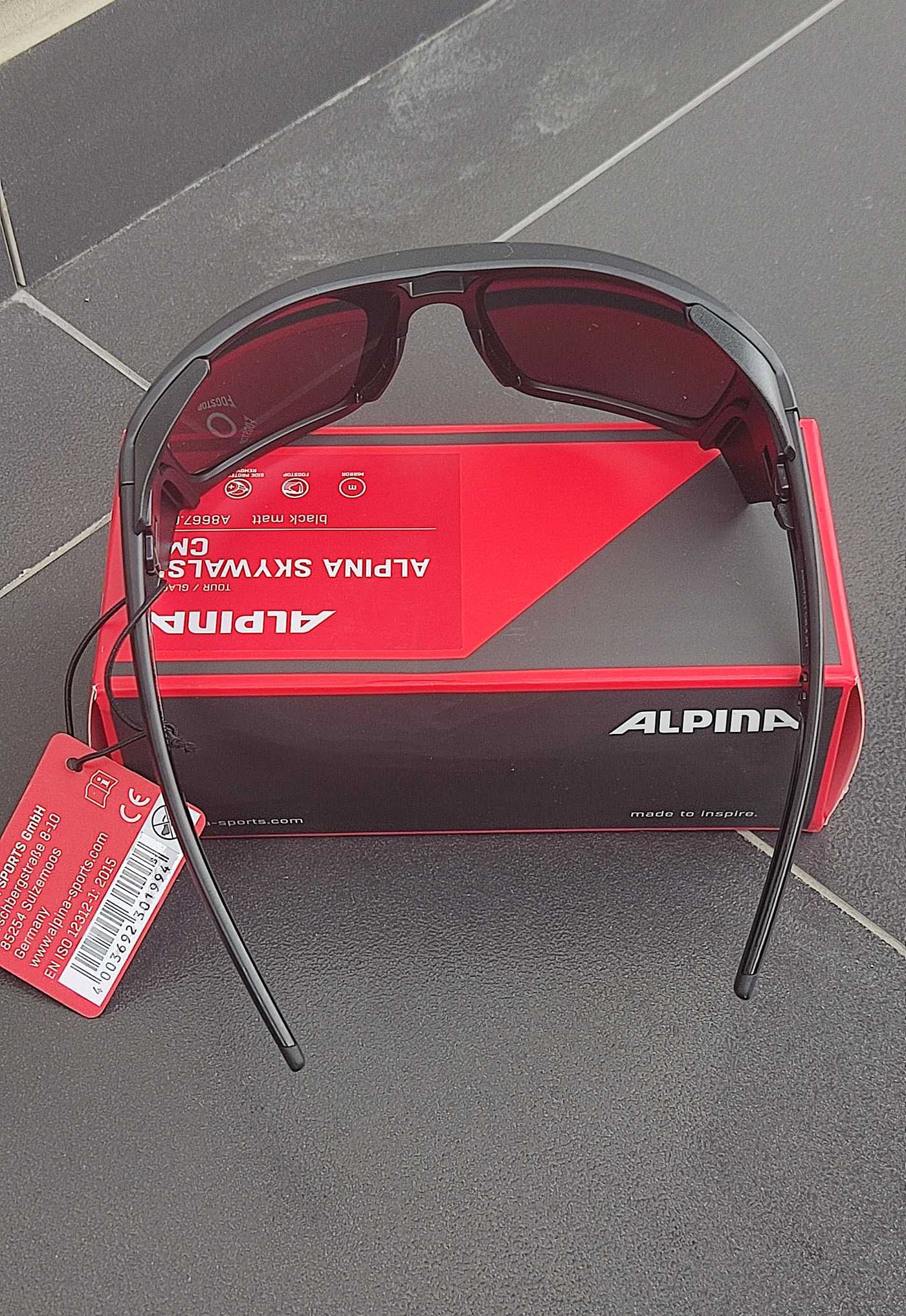 Okulary przeciwsłoneczne / lodowcowe - Alpina Skywalsh Cm+ Black Matt