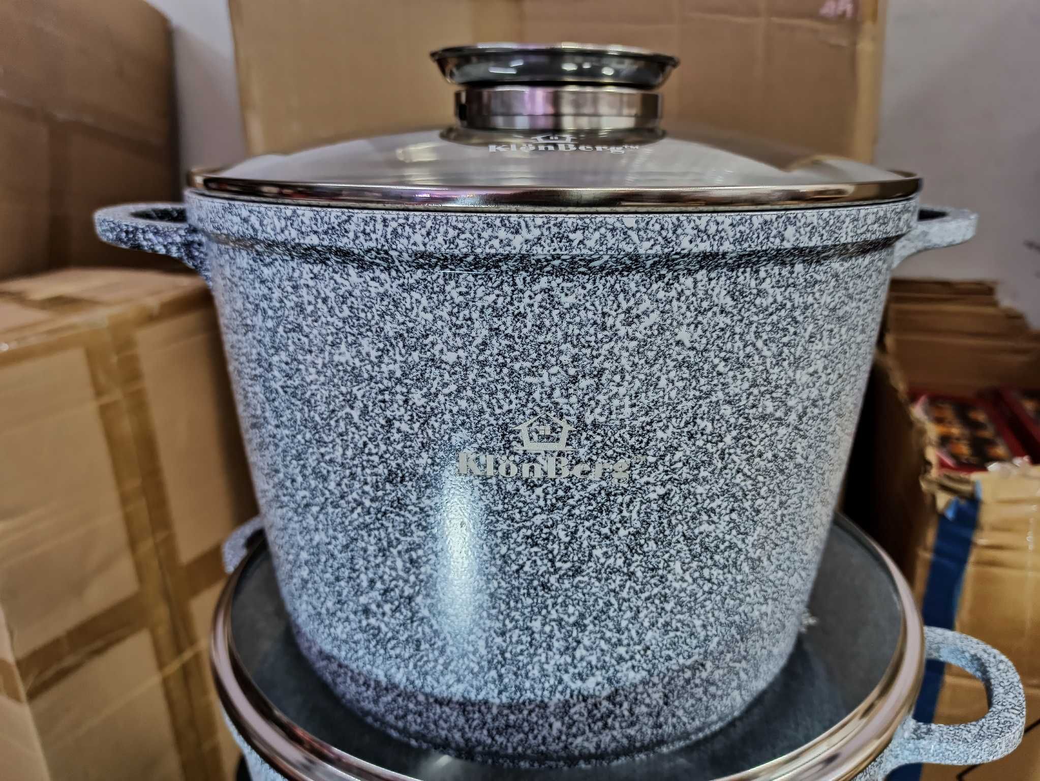Zestaw garnków KlonBerg KB-3038. Gaz, indukcja, halogen, piekarnik