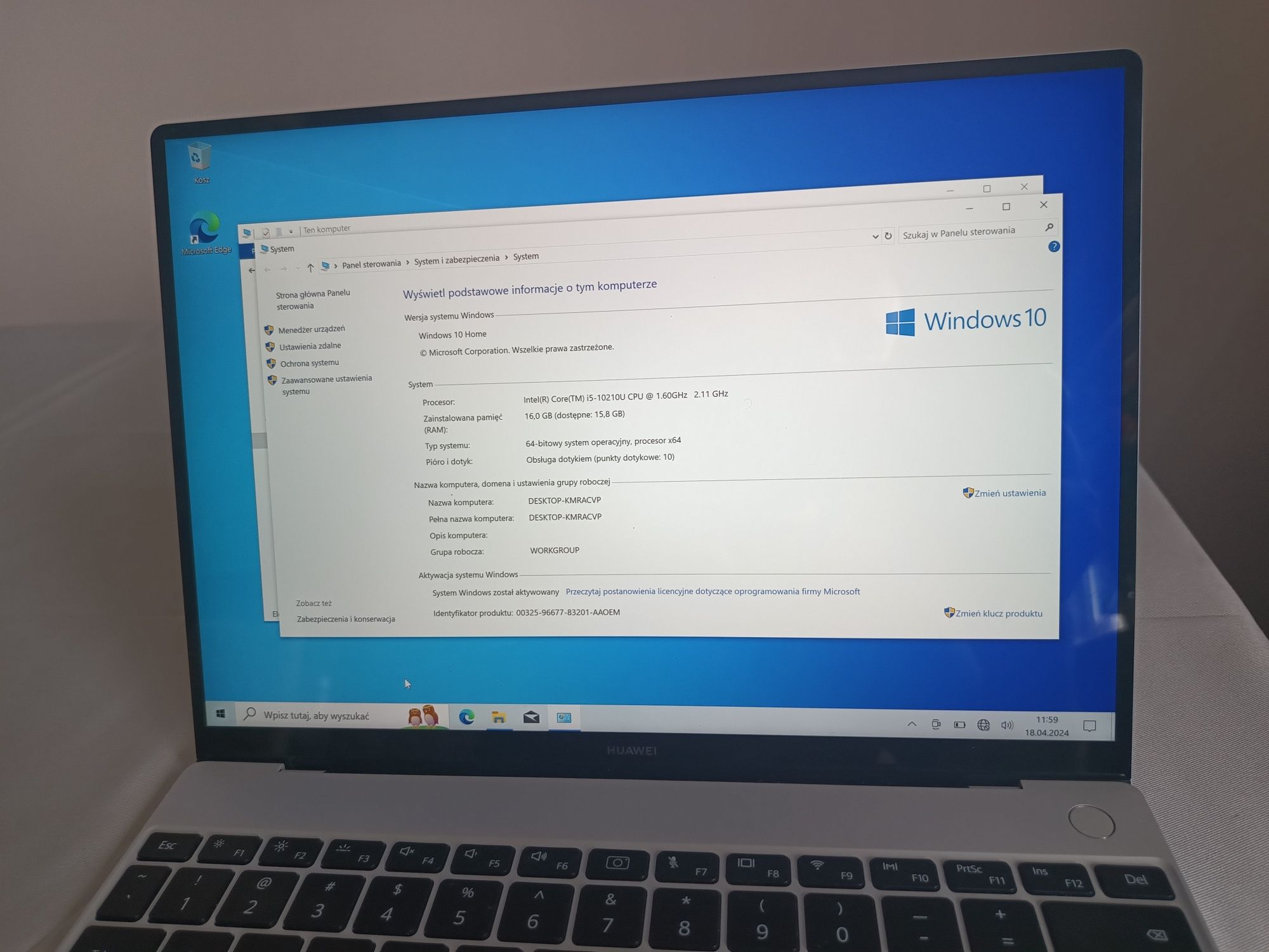 Huawei Matebook x 2020 i5 ,16 ram, dotyk 2 w 1, stan idealny