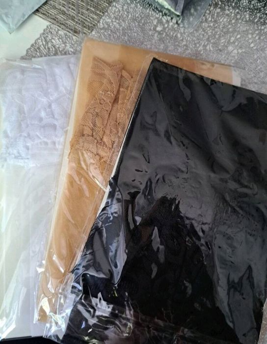 Rajstopy czarne cieliste cieniutkie