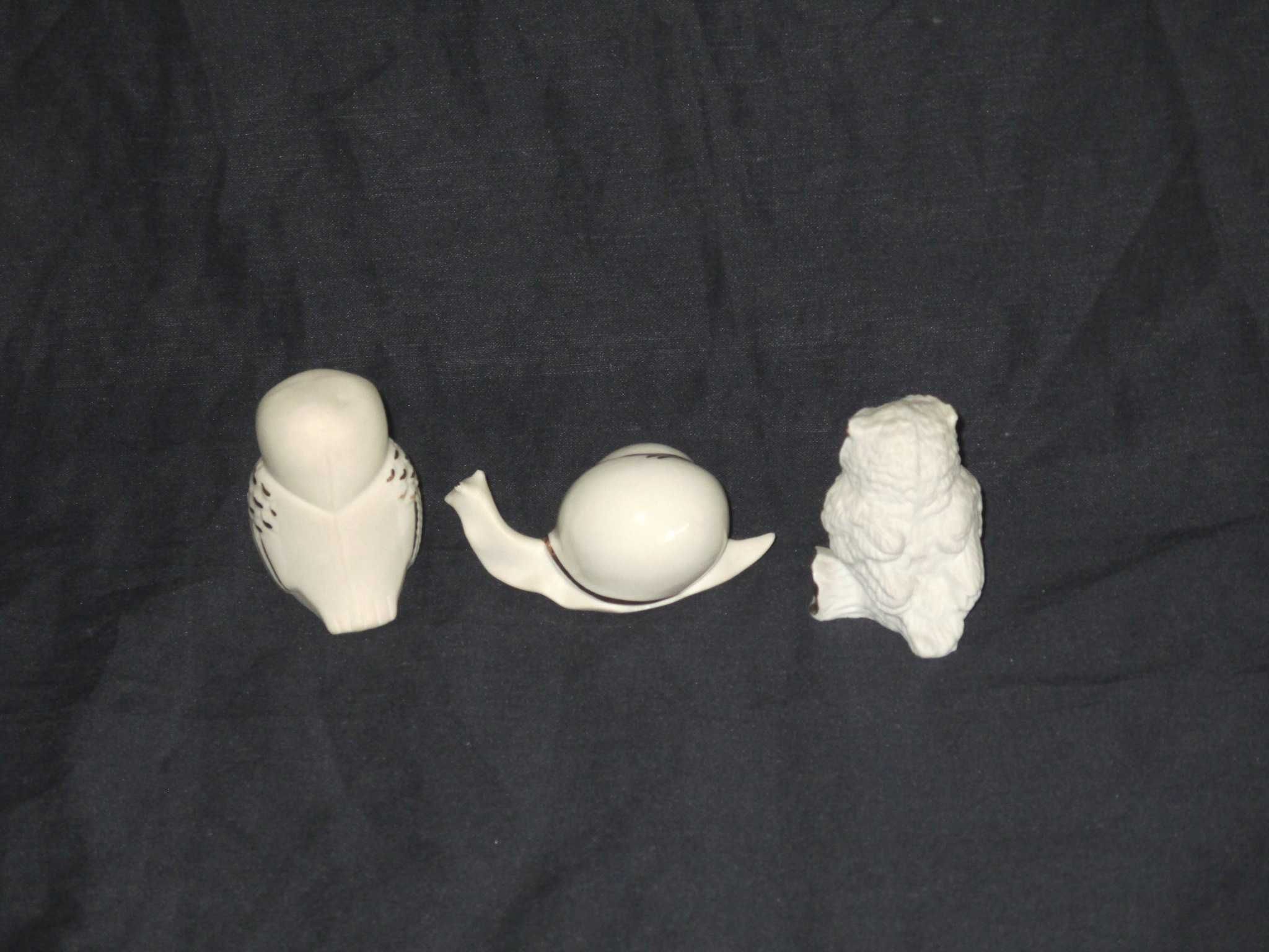 Peças em Porcelana Mochos e Caracol