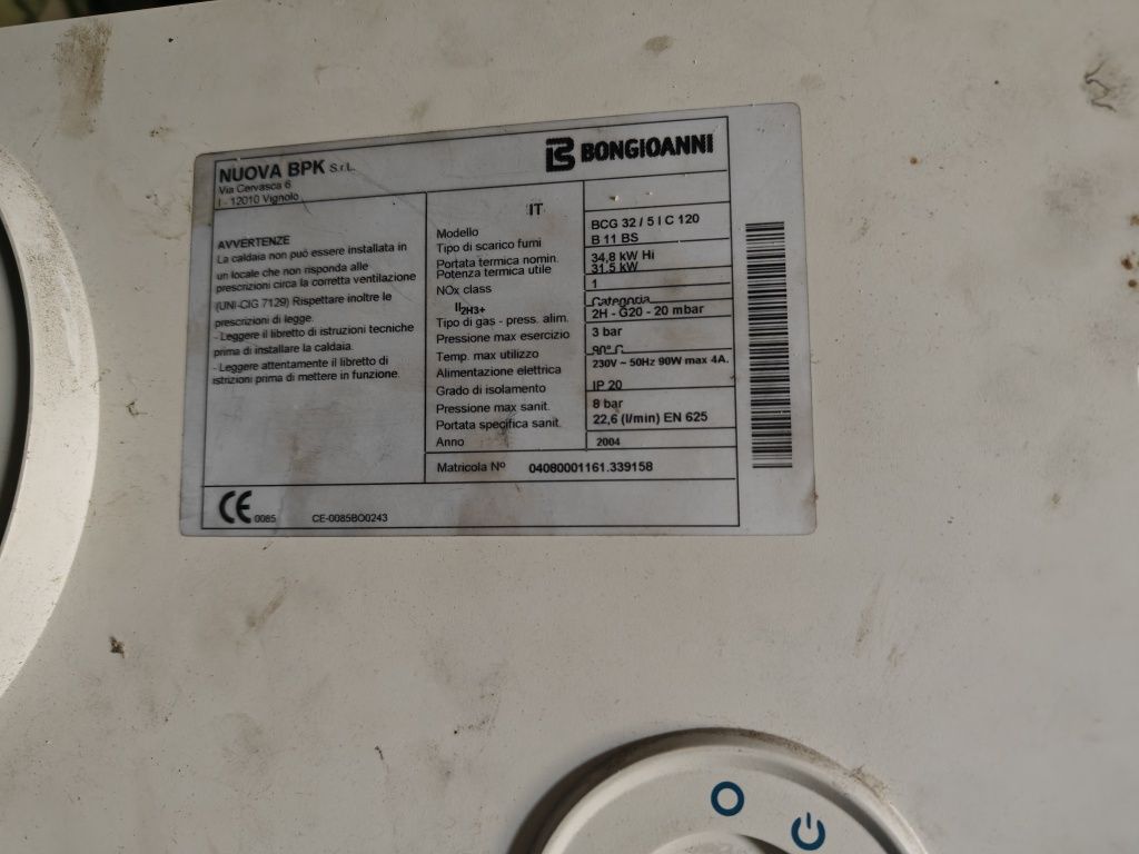 Котел газовий Bongioanni BCG 32/5 I C 120