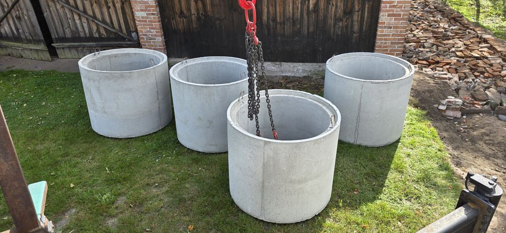 kręgi betonowe zbrojone 800x1000 studnie odwodnienia szambo transport