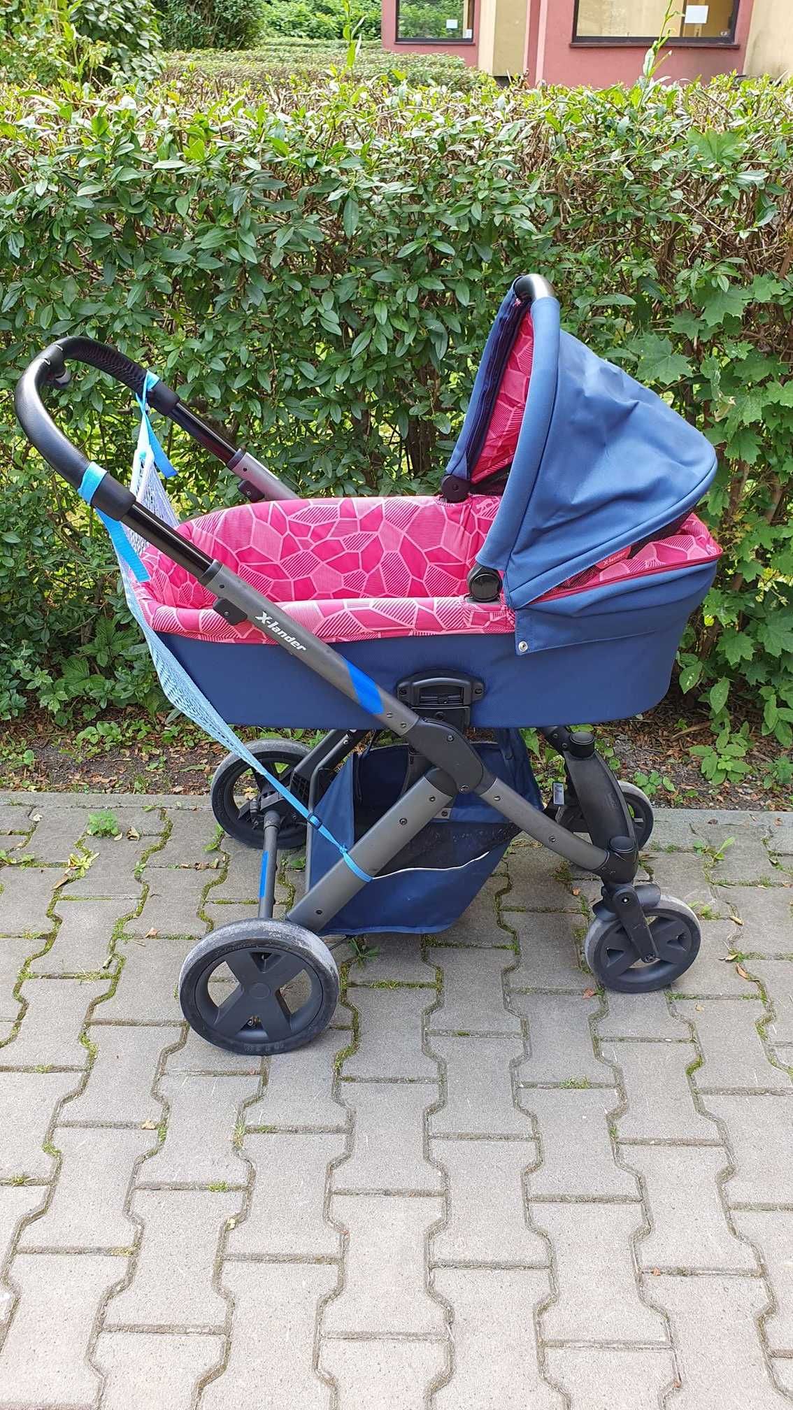 Wózek X-Lander (X-Pulse) 3w1 wraz z fotelikiem i bazą Maxi Cosi.