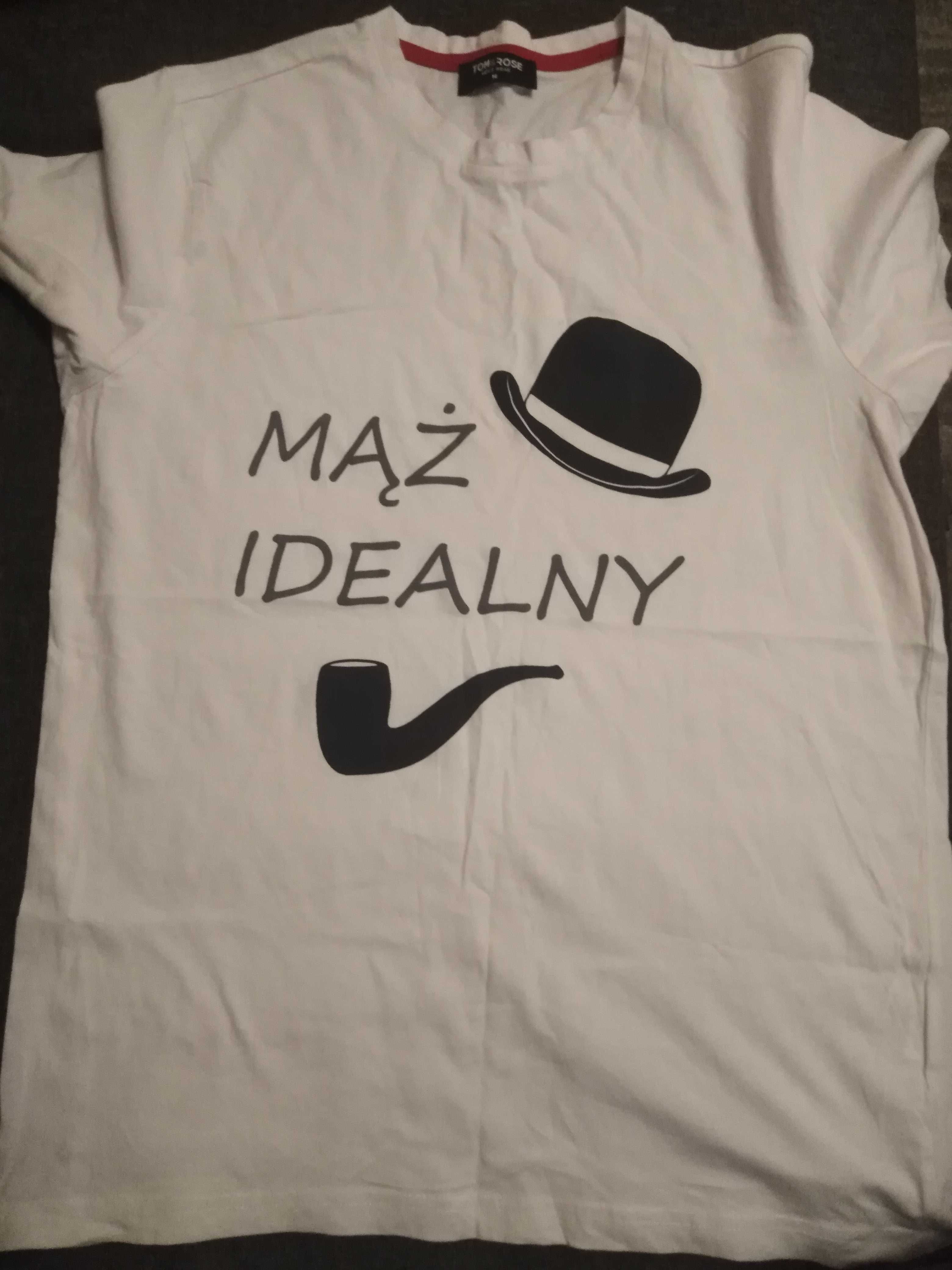 Koszulka, T- shirt, podkoszulka ze śmiesznym nadrukiem  "idealny mąż"