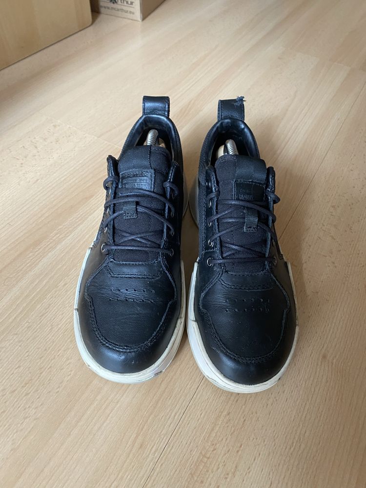 Czarne skórzane buty G-Star raw, sneakersy, półbuty