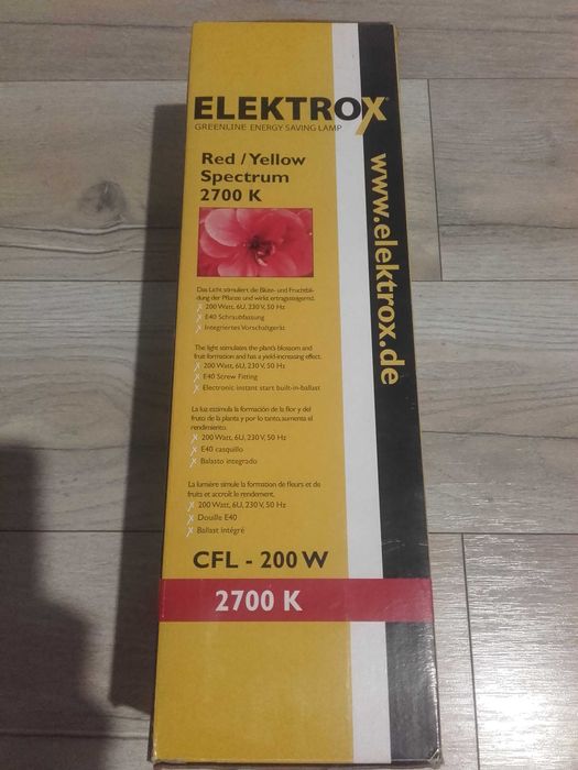 żarówka lampa ELEKTROX greenline energy saving lamp CFL 200W 2700K E40