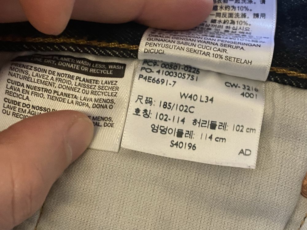 Джинси Levis 501 W40 L34 denim
