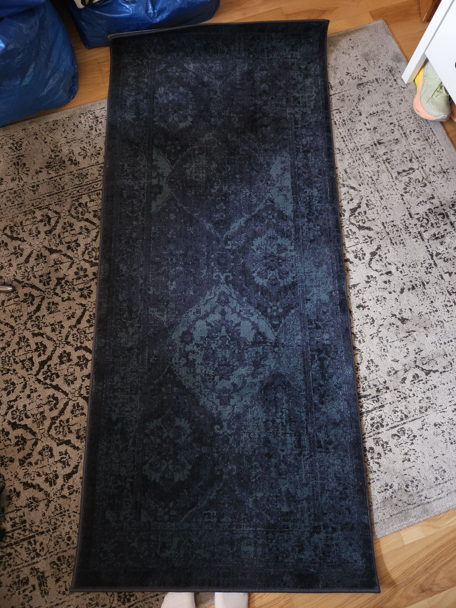 Dywan IKEA chodnik VONSBAK granatowy