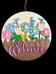 Tablica Powitalna 3D na drzwi drewniana Welcome 30cm, personalizacja