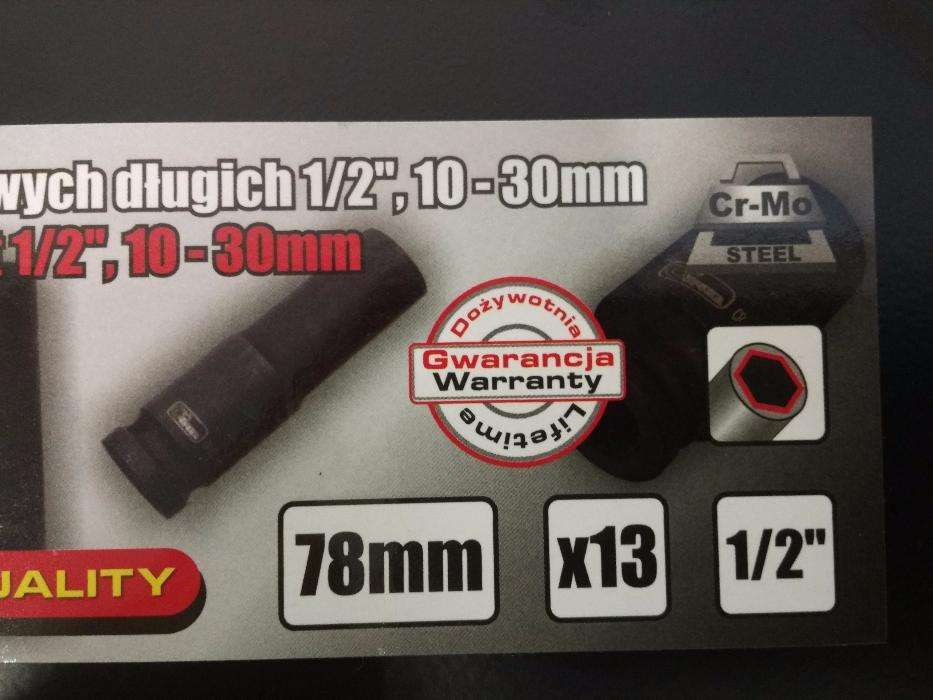 Zestaw nasadek udarowych 1/2" z dożywotnią gwarancją 10-30mm Corona