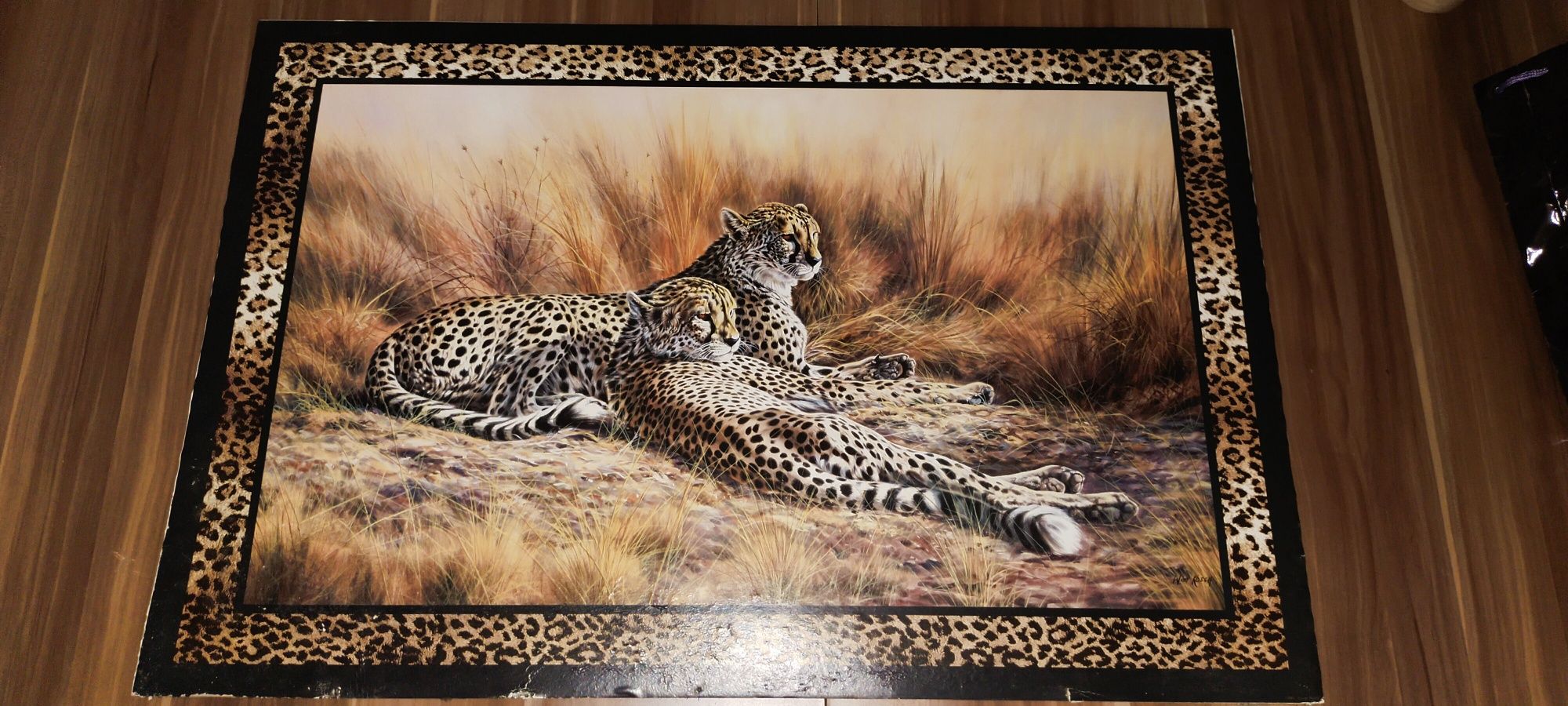 Obraz. dwa gepardy