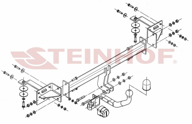 HAK HOLOWNICZY + Moduł 7pin Fiat BRAVO II Hatchback od 2007 do 2015 P