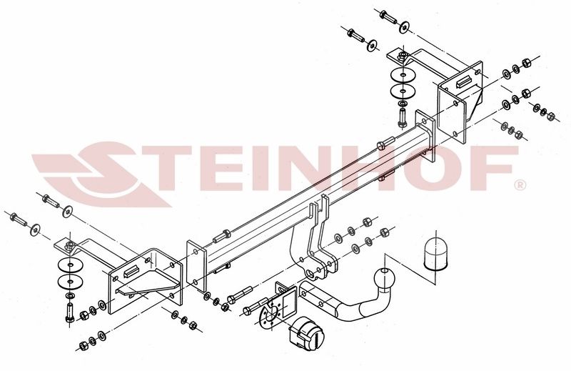 HAK HOLOWNICZY + Moduł 7pin Fiat BRAVO II Hatchback od 2007 do 2015