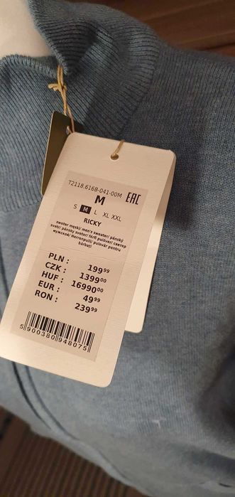 Sweter Męski Tatuum Bawełniany, rozm,M, Nowy z Metką