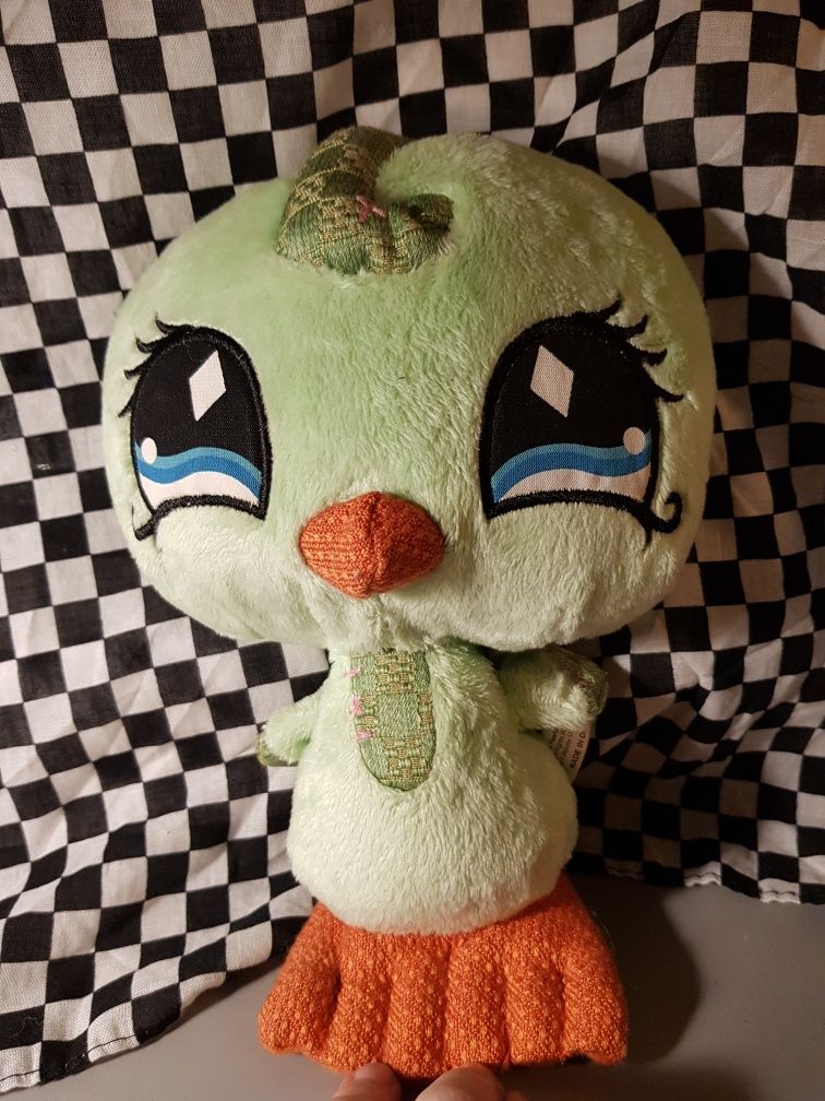 Lps littlest pet shop ptak ptaszek zielony maskotka pluszak