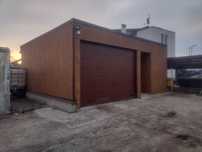 Garaż blaszany, konstrukcja drewniana, ocieplony, wymiary  5,5m x 6m