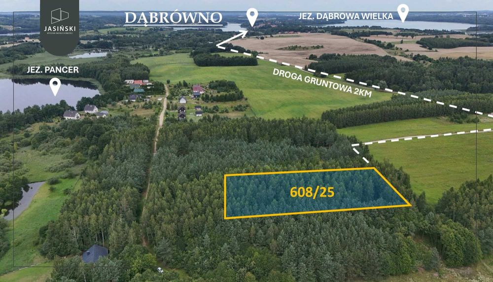 Działka z WZ (na DOM) | 3001 m² | jeziora, cisza i spokój | 160 000 zł
