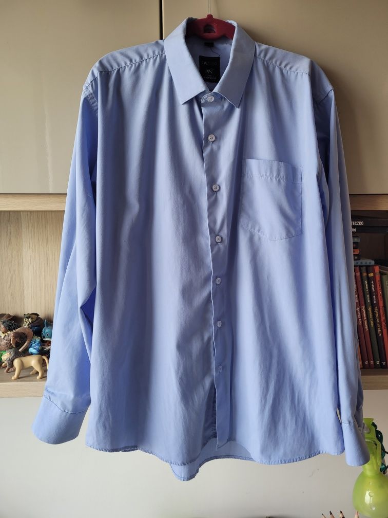 Klasyczna niebieska koszula męska rozm.XL lub 39/40
