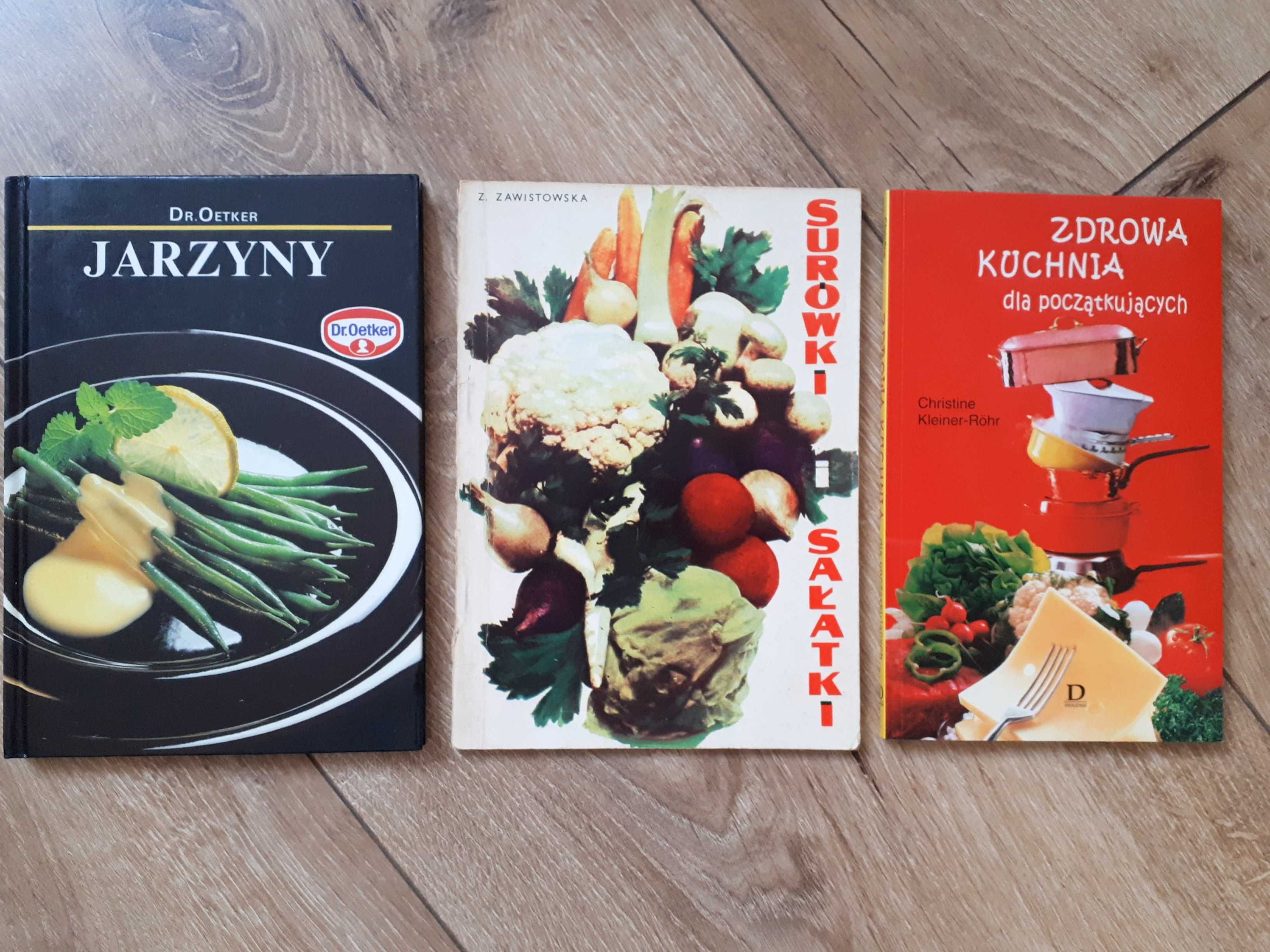 3 książki kucharskie jarzyny zdrowa kuchnia sałatki surówki