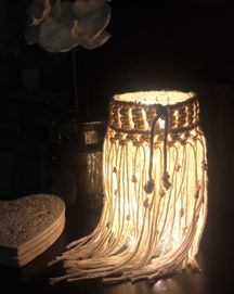 Lampion makrama świecznik