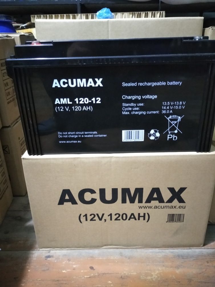 Гелієвий тяговий акумулятор ACUMAX 120 AH мультигель