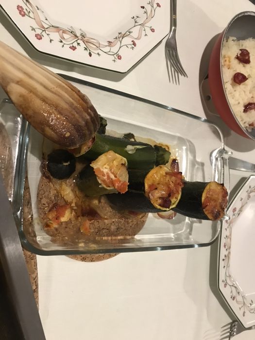 Pratos diversos: Risotto de camarao ; Peitos frango no forno batata,