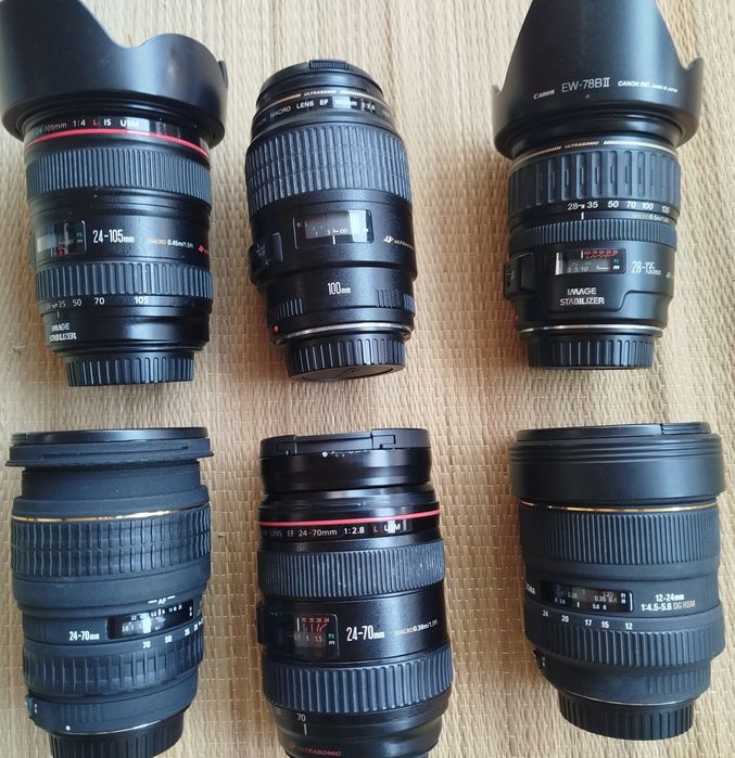 Lentes Canon EF 24 70mm, 70 200mm, 50 500