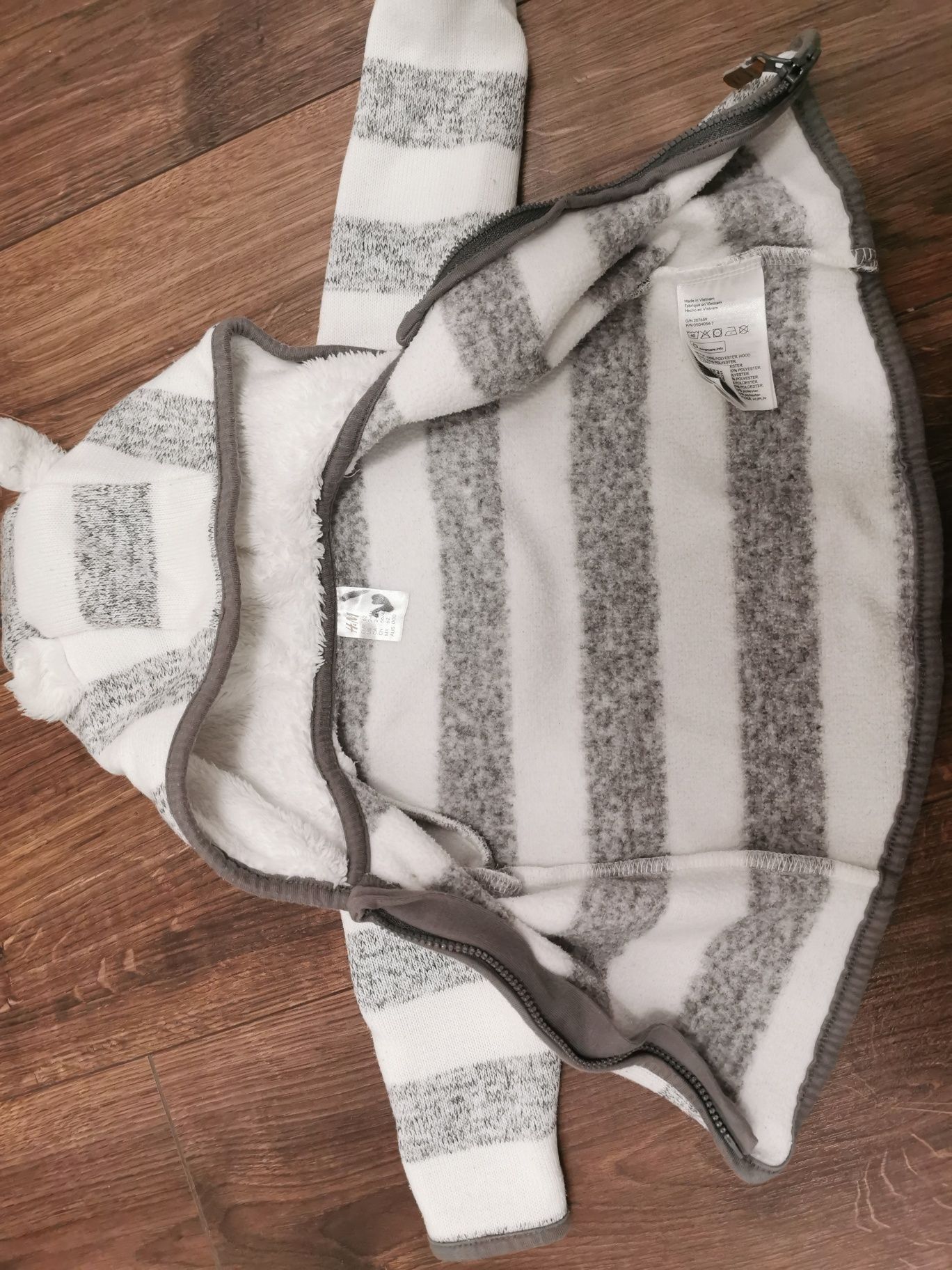 Sweter sweterek bluzka bluza na zamek zasuwana h&m 62