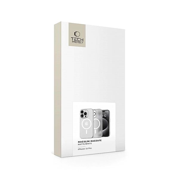 Tech-Protect Magslim Magsafe Iphone 15 Pro Matte/White