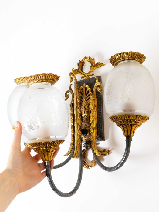 Candeeiros de parede apliques bronze | século XX