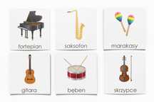 KARTY TRÓJDZIELNE - Instrumenty muzyczne (24 karty) Montessori