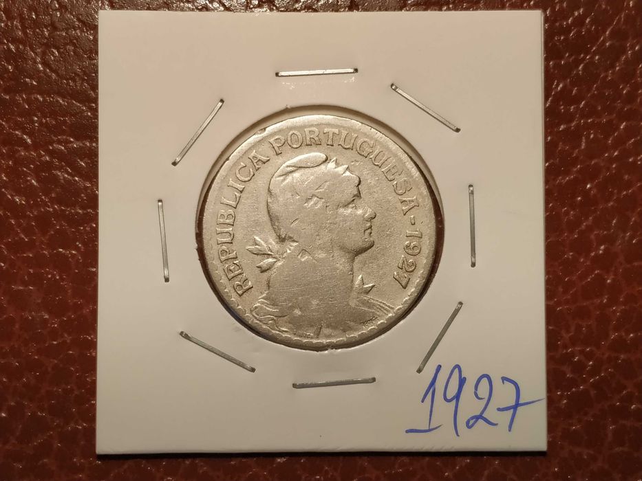 225 Portugal - moeda de 1 escudo de 1927 alpaca