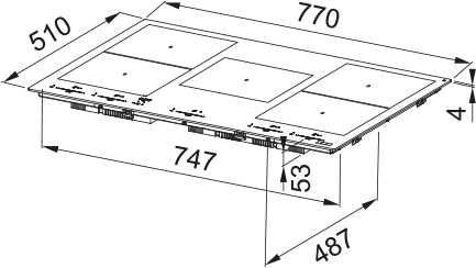 Płyta indukcyjna FRANKE MFY 805, 770×510 mm