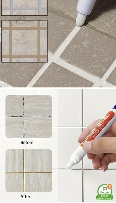 Вологостійкий Маркер для швів, білий, сірий