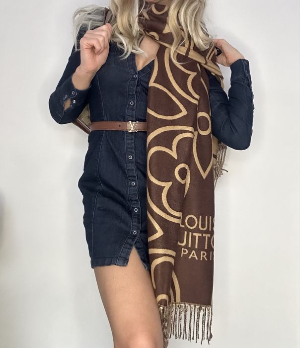 Popularny szalik z kaszmiru w stylu L V