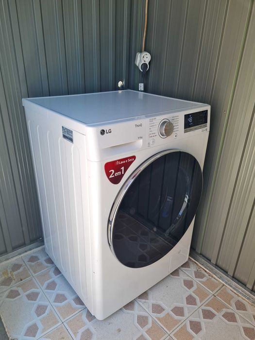 Máquina de Lavar (9kg) e Secar (6kg) roupa LG como nova
