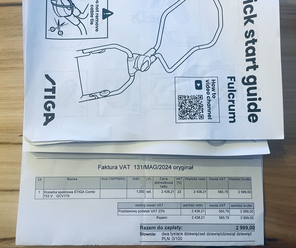 Kosiarka STIGA COMBI 753V 2024r gwarancjasilnik HONDA 4,5KM 51c napęd