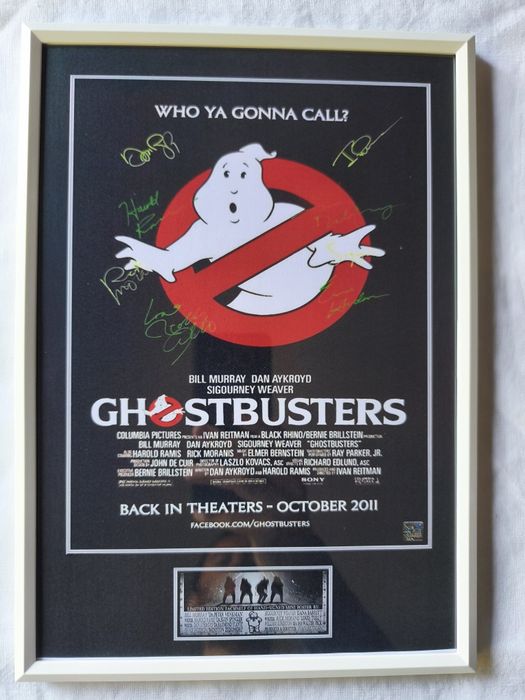 Moldura Filme Ghostbusters com Autógrafos (A4)