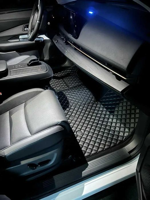 Коврики із екошкіри для Нісан\ Nissan X-Trail\Rogue\Qashqai\Leaf\ кожа