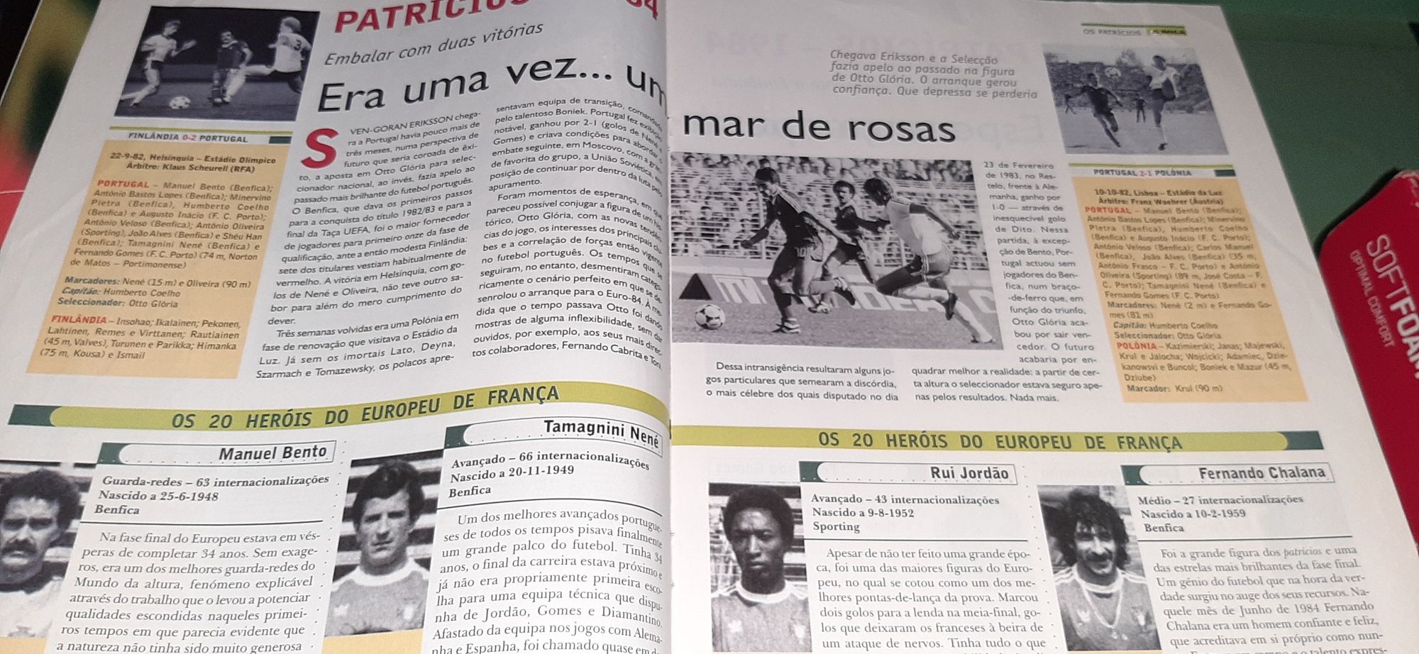 2 revistas Eusébio mundial 66/Chalana euro 84