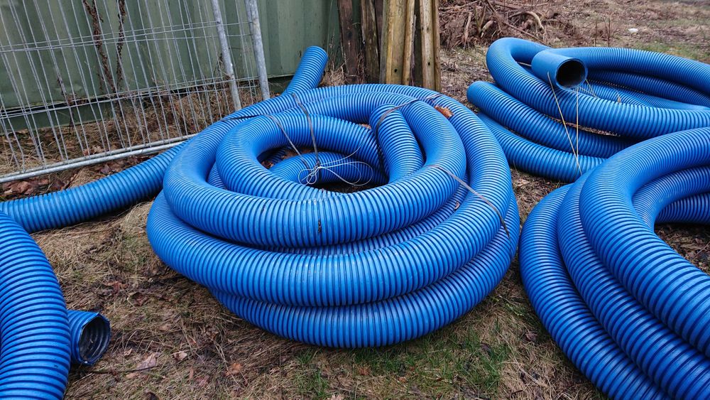 Rura osłonowa karbowana niebieska fi 160 mm o długości 25 m (peszel)