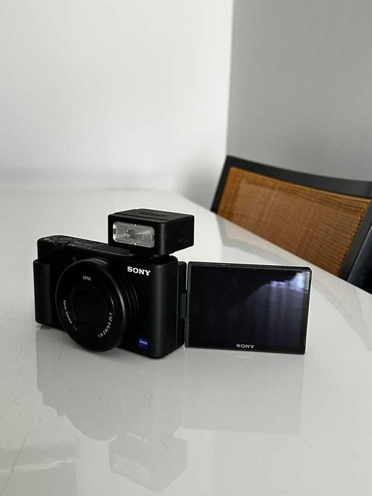 câmara fotográfica sony zv-1a + acessórios + garantia incluida