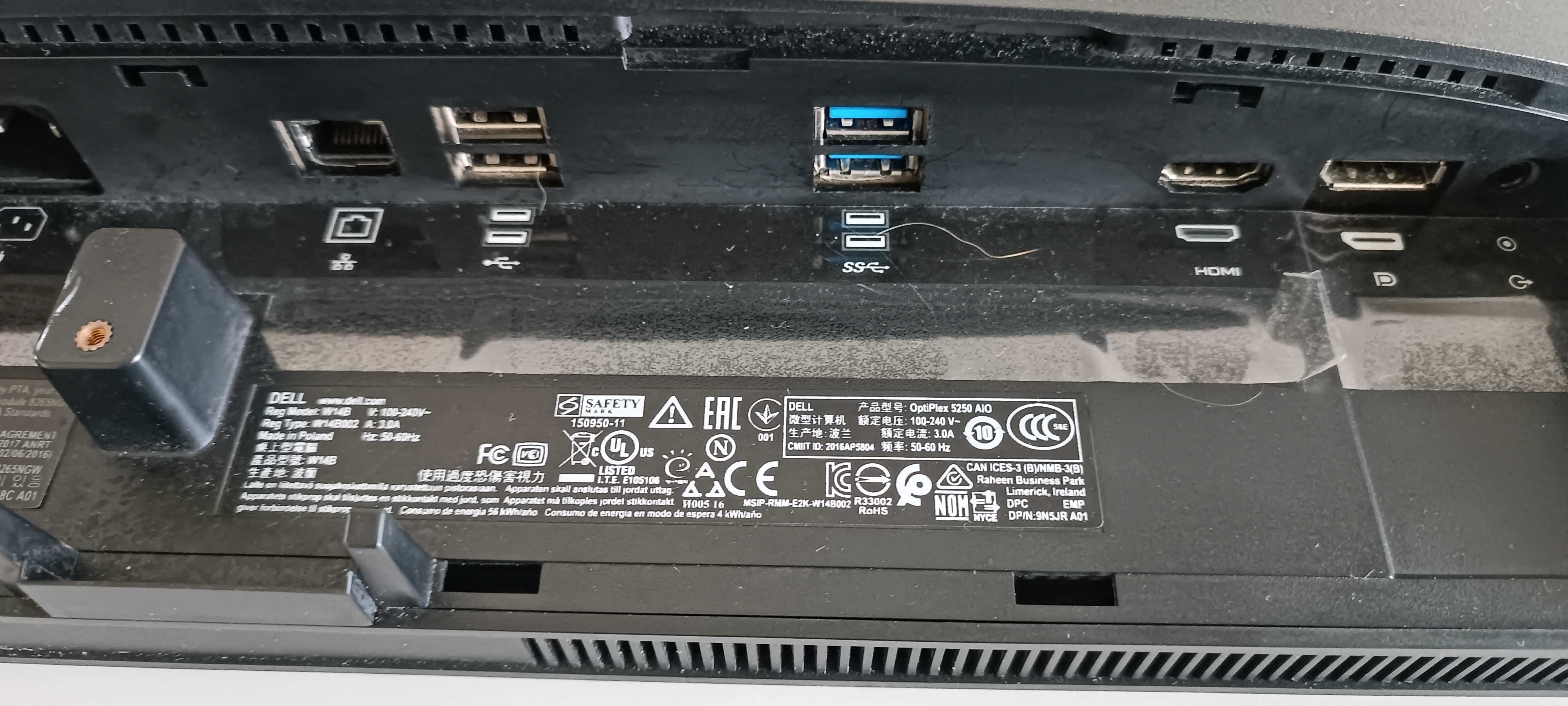 Dell Optiplex All In One 5250 Ecrã 21.5 FHD touch/i5/16GB RAM/NVME+HDD