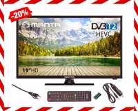 NOWOCZESNY TELEWIZOR 19 Cali Manta DVB-T2 12V Hevc (Wyprzedaż -20%)