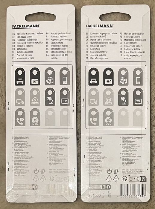 Znaczniki na kable Fackelmann